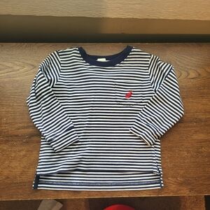 The Beaufort Bonnet Company Navy and White Striped Long Sleeve Tee